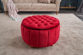 Pouffe Jasmin – Vermelho – 65x42x65 cm