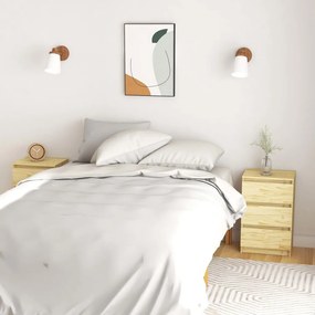 vidaXL Mesas de cabeceira 2 pcs 40x29,5x64 cm pinho maciço