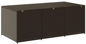 Caixa de arrumação para jardim 180x90x70 cm vime PE castanho