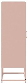 Aparador alto 36x39x123 cm aço rosa