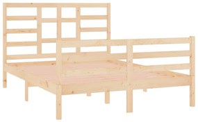 Estrutura de cama pequena casal 120x190 cm pinho maciço