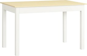 HOMCOM Mesa de Jantar para 4-6 Pessoas 6 Lugares 119x70x76 cm Moderna para Família de Madeira Branca e Carvalho | Aosom Portugal