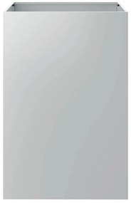 Vaso/floreira 52x48x75 cm aço galvanizado prateado