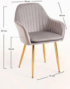 Cadeira Chic Golden - Cinza claro
