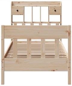 Cama sem colchão 75x190 cm madeira de pinho maciça