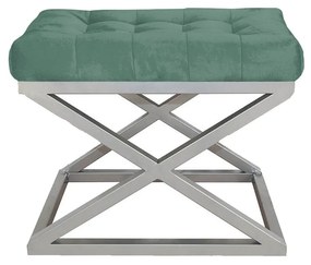 Pouffe Capraz – Silver Green – 50x42x40 cm