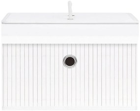 Caixas de arrumação 4 pcs bambu branco