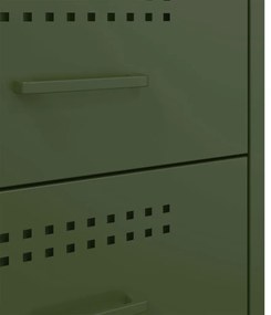 Mesa de cabeceira 36x39x50,5 cm aço verde azeitona