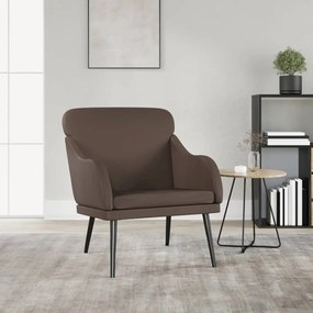 351426 vidaXL Cadeira c/ apoio de braços 63x76x80cm couro artificial castanho