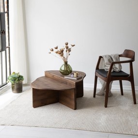 Mesa de Café Altopiano - Nogueira - 90cm x 40cm x 45cm &amp; 90cm x 32cm x