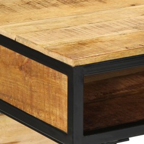 Mesa 80x50x75 cm Madeira Sólida de Manga Crua