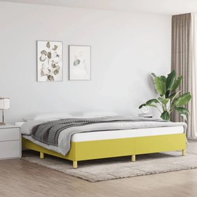 vidaXL Estrutura de cama sem colchão 200x200 cm tecido verde