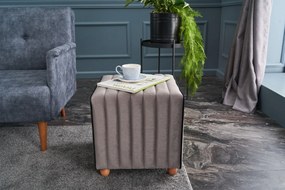 Pouffe Mona – Cinzento – 40x40x40 cm