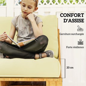 Almofadas para paletes (NÂO INCLUIDAS) de exterior, 2 lugares, almofadas de assento para paletes Euro, laváveis, 120 x 80 cm e 120 x 45 cm, bege
