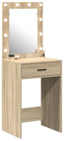 Toucador com Luzes LED Carvalho Sonoma 50x41x135 cm