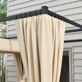 Pérgola de Jardim 3x3 m Pérgola para Exterior com Teto e Paredes Later