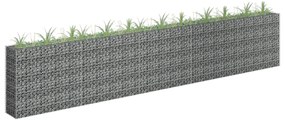 vidaXL Canteiro elevado/cesto gabião 450x30x90 cm aço galvanizado
