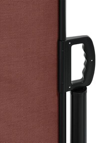 Toldo lateral retrátil 220x600 cm castanho