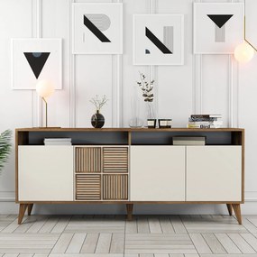 Console Milan – Walnut Cream – 180 x 78 x 35 cm