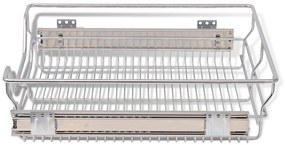 Cestos de arame extraíveis 2 pcs 500 mm prateado