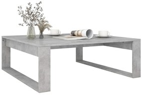Mesa de centro 100x100x35 cm derivados madeira cinzento cimento