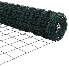Cerca Euro com 13 Postes Flangeados 0.4x50 m Aço Galvanizado