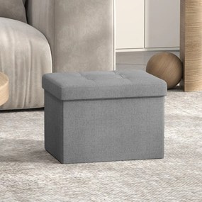 Banco com espaço de arrumação 31 x 41 x 31 cm cinza claro