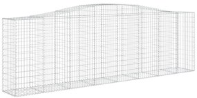 Cestos gabião arqueados 3pcs 400x50x120/140cm ferro galvanizado