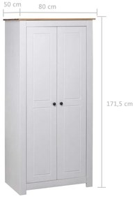 Roupeiro branco 80x50x171,5 cm pinho Panamá maciço