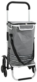 vidaXL Carrinho de Compras Cinzeto 47 x 39 x 100.5 cm Tecido Oxford