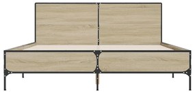 Estrutura de cama 160x200 cm derivados madeira/metal