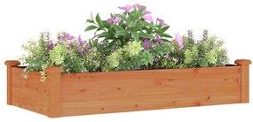 Canteiro elevado c/ forro 120x60x25 cm abeto maciço castanho
