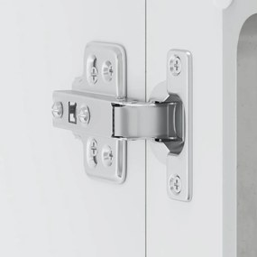 Armário de parede de cozinha porta vidro Lucca cinza cimento