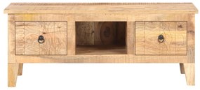 Mesa de centro 100x55x40 cm madeira de mangueira áspera