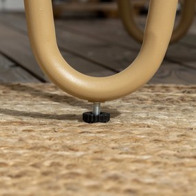 Conjunto de Jardim de 4 Peças em Vime Sintético com 2 Poltronas 1 Sofá