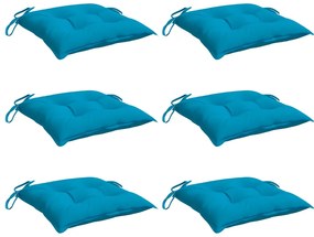 Almofadões p/ móveis de paletes 6 pcs tecido oxford azul-claro