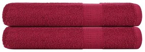 Toalhas de sauna 2 pcs 80x200 cm 360 gsm 100% algodão bordéus