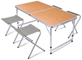 Conjunto de Mesa com 4 Cadeiras Redcliffs Alumínio