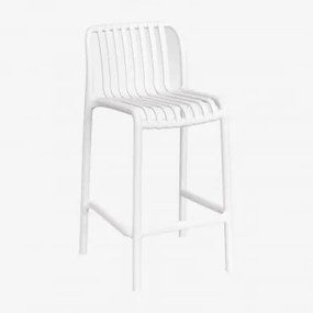 Taburete Alto De Jardim Empilhável Em Polipropileno Wendell Branco Glacial & ↑65 Cm - Sklum