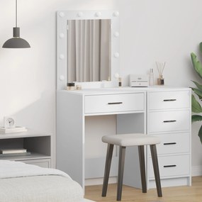 Mesa de Toucador com Luzes LED Branca 50x41x135 cm