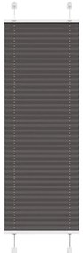 Preto Plissada Cega 40x150 cm Largura Tecido 39,4 cm Poliéster