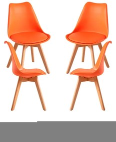 Pack 4 Cadeiras Synk Basic - Laranja