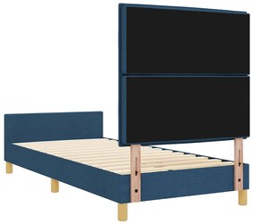 Cama vidaXL Azul 90x190 cm Tecido