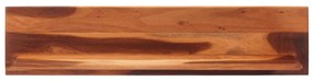Prateleiras parede 2 pcs 112x20x26 cm madeira de acácia maciça