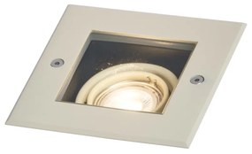 Foco de chão moderno bege-cinza GU10 50mm giratório e inclinável IP65 - Oneon Moderno
