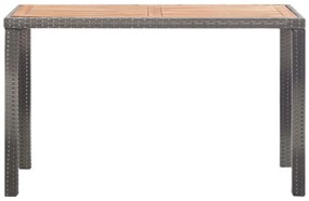 Mesa de jardim 123x60x74 cm madeira acácia antracite/castanho