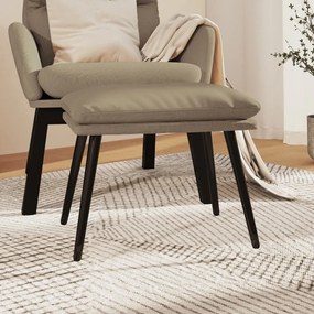 vidaXL Apoio de pés tecido de microfibra 45x30x35 cm cinza-claro