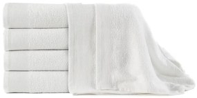 vidaXL Toalhas de banho 5 pcs algodão 450 g 100x150 cm branco