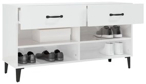 Sapateira 102x35x55 cm derivados de madeira branco brilhante