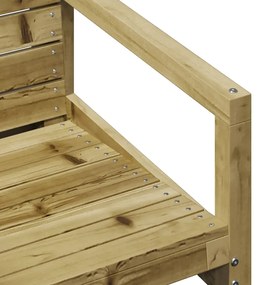 Conjunto de Jardim - 2 Poltronas e 1 Mesa - Madeira de Pinho Impregnad
